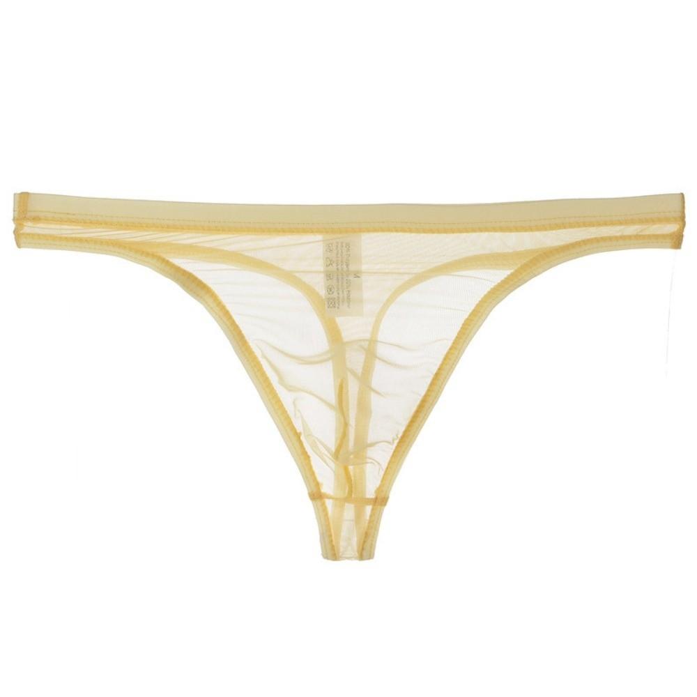 U Convex Men's Thong Intimate Wear Mesh Briefs Fashion Transparent Underpants Male