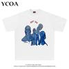 Herren T-Shirt Baumwolle Sommer Kurzarm T-Shirts Pullover Grafik Koreanische Mode Y2k Streetwear Oversized Harajuku Ästhetische Kleidung