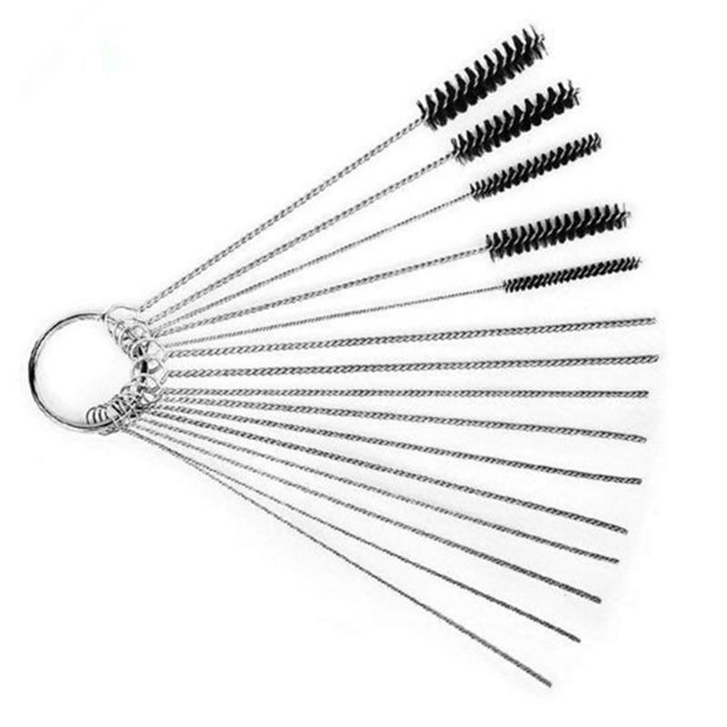 Fifteen Tool Brushes Car And Motorcycle Carburetor Cleaning Needle Set Stainless Steel Dirt Ejector Tool Brush