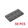 50 Stück/Los Bausteine 3020 Platte 2 x 4 Steine DIY Zusammenbau Sammlungen Großhandel Modulares GBC Spielzeug Für High-Tech MOC Set