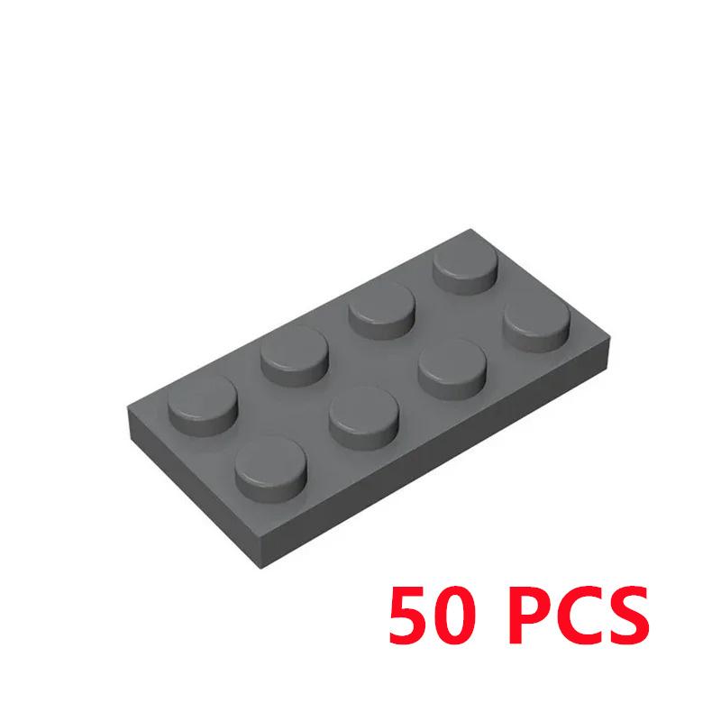 50 Stück/Los Bausteine 3020 Platte 2 x 4 Steine DIY Zusammenbau Sammlungen Großhandel Modulares GBC Spielzeug Für High-Tech MOC Set