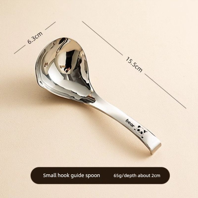 Edible Stainless Steel Spoon 316 Household Grade Kidsren s Spoon Yogurt Spoon Cute Spoon for Drinking Soup and Eating 316 Home Use Specification: 316 Diversion Ladle - Small