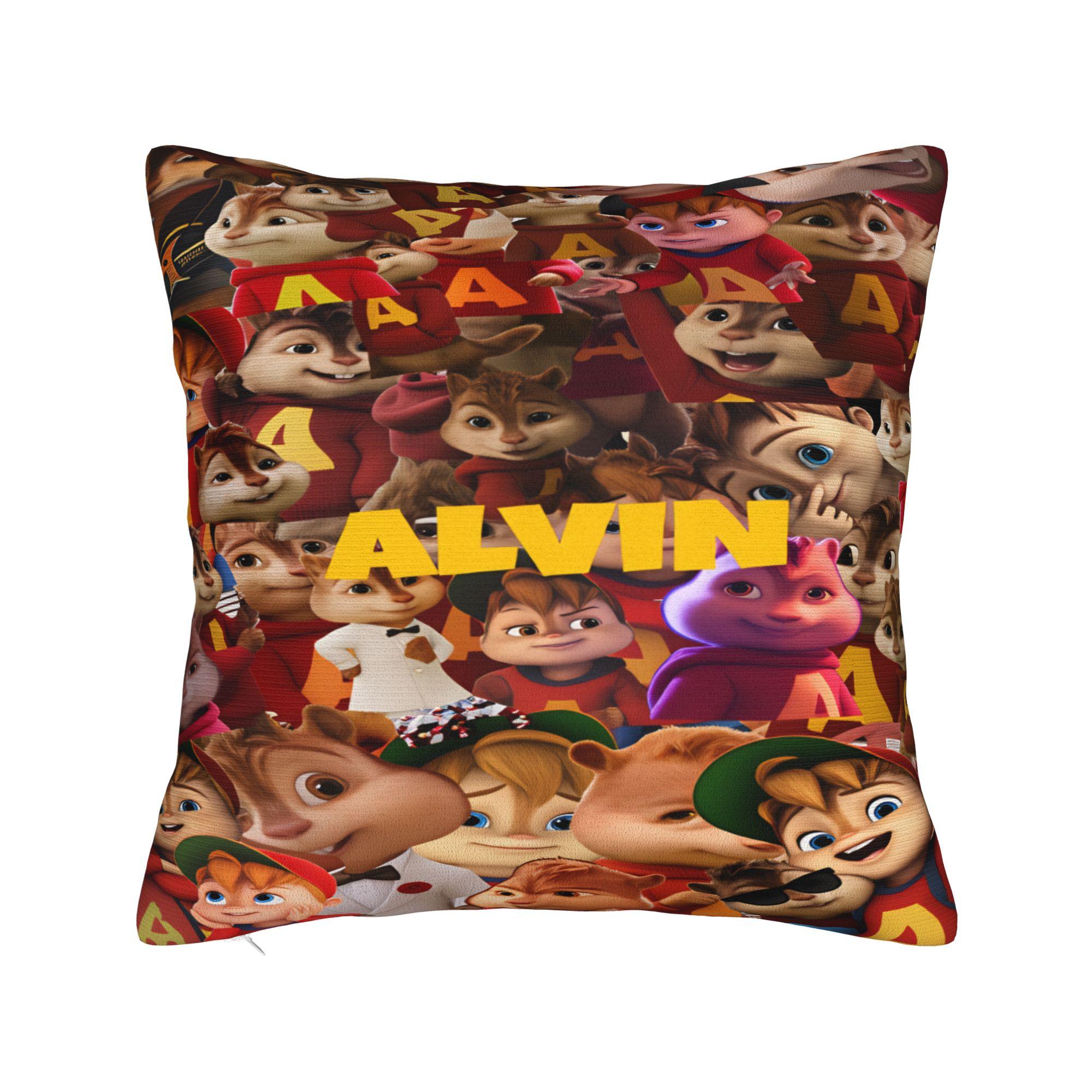 

Alvin and the Chipmunk Pillow Cover Funny Pillow Case For Sofa Home Decoration Comfy Pillowcases Gift 45cmx45cm