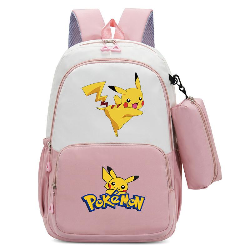 Pokemon Cartoon Printed Backpack Pencil Bag Elementary School Student Junior School Bag Backpack