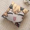 Thoma Cute Genshin Impact Cushion Cover Silky Short Plush Invisible Zipper Dustproof Sofa Pillow Case For Home Decor