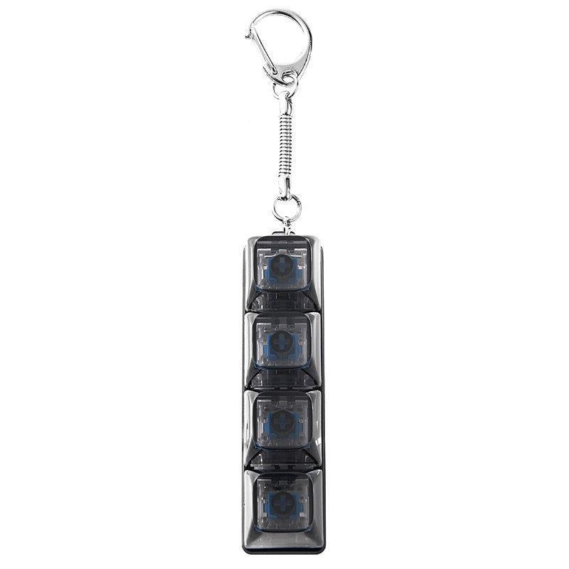 Luminous Transparent Four-Button Stress Relief Keychain Toy