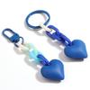 Handmade Heart Keychain Plastic Link Chain Key Rings for Women Girls Handbag Pendant Accessories Car Keys Jewelry Gifts