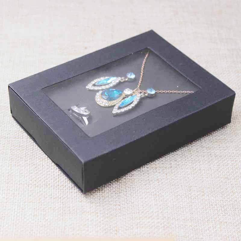 10pcs Kraft/beige/pink Gift Jewelry Package& Display Window Box DIY Slide Box for Wedding Favors/products Display Show