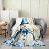 Snowman Winter Holiday Throw Blanket Festive Design for Living Room Decor Gift for Her CozyStyle180x250
