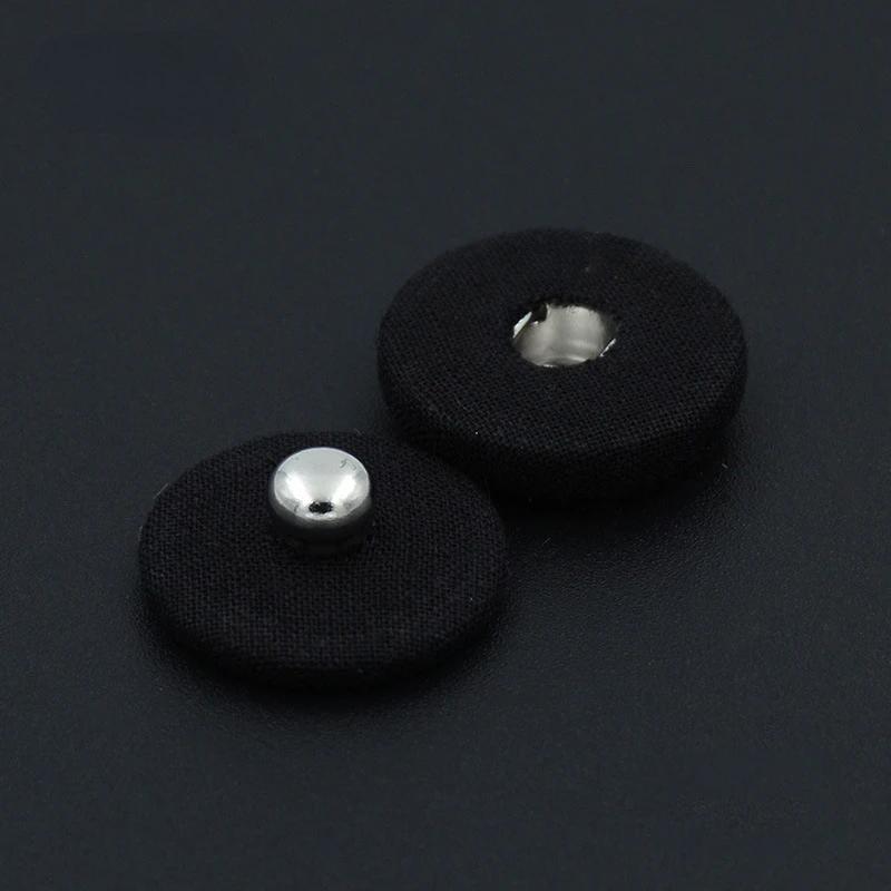 Kovové patentky Knoflíky na stisk Šití Oblečení Příslušenství Zapuštěná přezka Obalená látkou 20 ks 15/18/21/23/25 mm