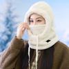 Balaclava Warm Hat Earflaps Warm Trapper Hat for Skiing Skateboarding Thick Windproof Ushanka Hat for Cold Weather