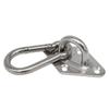 Hanging Mount Hardware Kit with Stainless Steel Pad Eye Plate and Snap Hook Set, 2 Pack 4-Hole Base for Wall Use