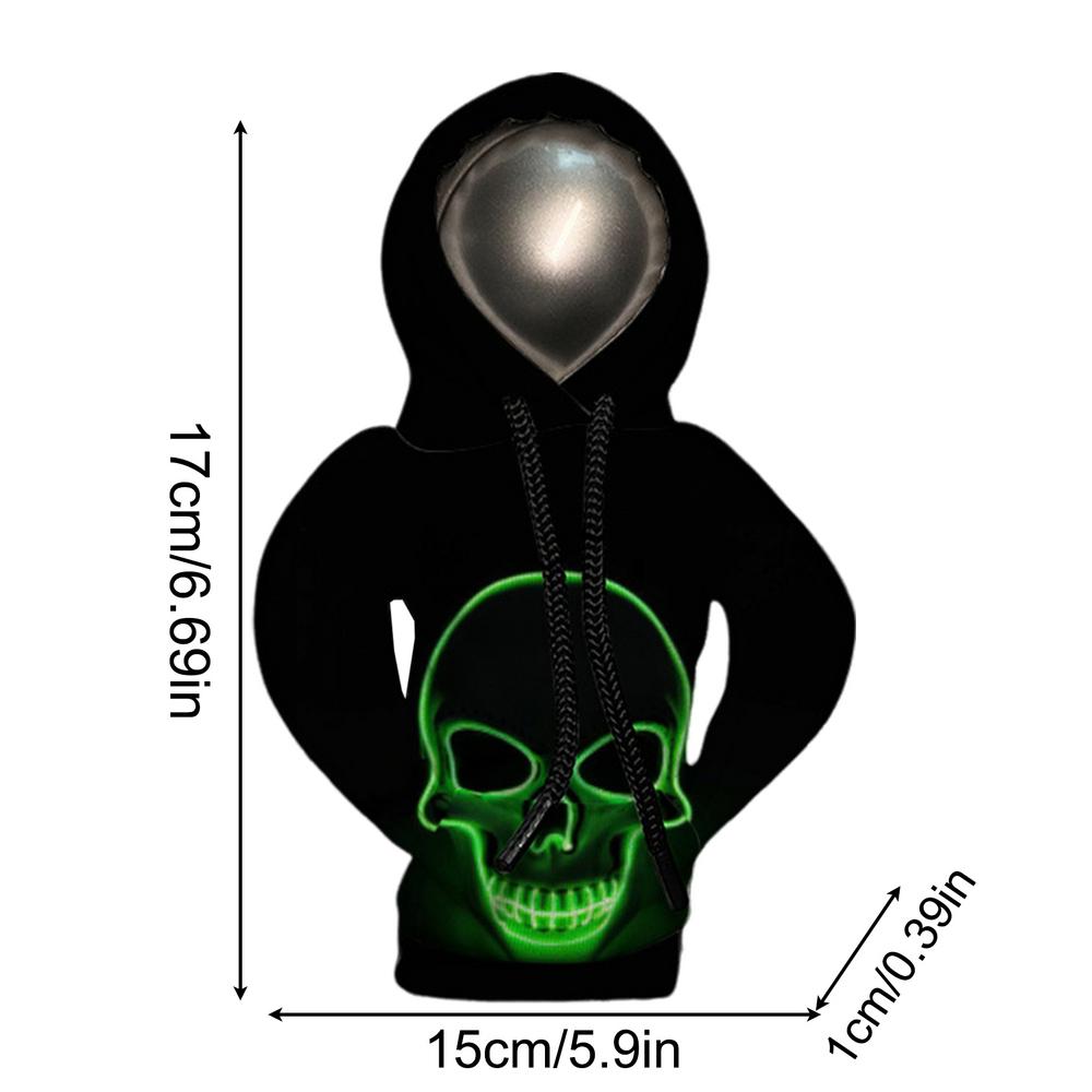 Car Gear Shift Hoodie Halloween Gear Stick Sweater 3D Printing Skeleton Gear Shift Hoodie Shift Knob Cover Interior Decorations