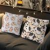 Cute Cow Office Cushion Pillowcase Car Cushion Cover45X45CM Lumbar Pillowcase Sofa Pillowcover