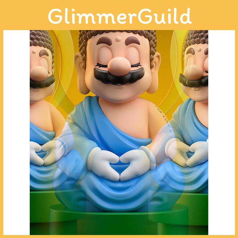 Super Bros Mario Buddha Water Pipe Figure Toy Cartoon Game Collection Ornament