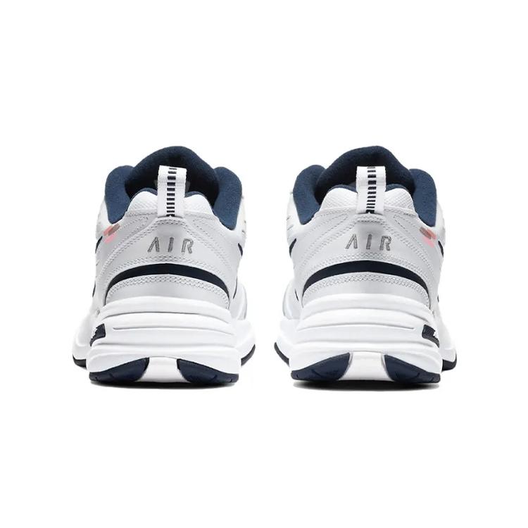 Nike Air Monarch 4 Slip Resistant Abrasion Resistant Support Low Top Chunky Sneakers Unisex Blue White 415445-102(Team10-)