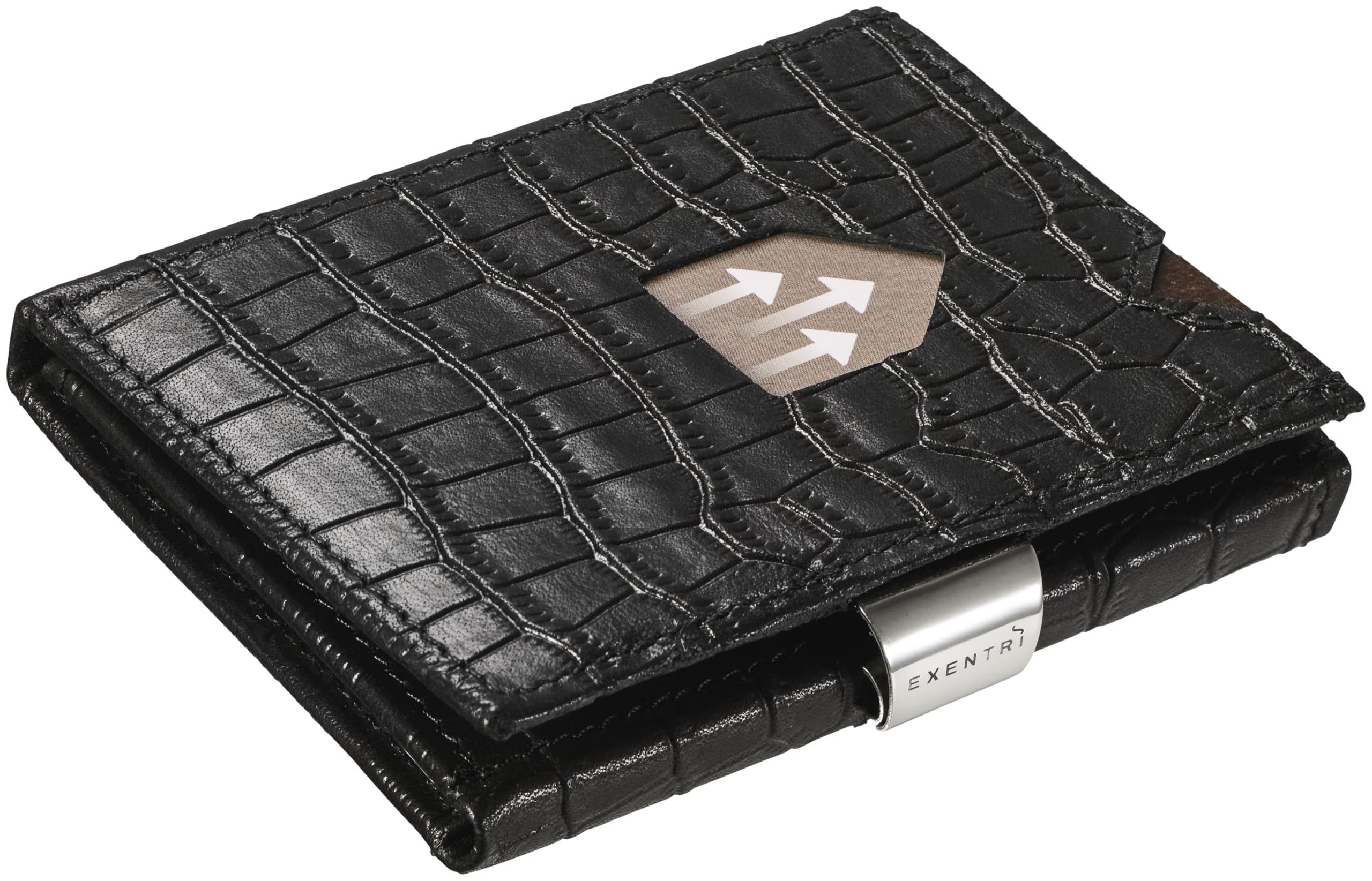 

EXENTRI Ексцентричний гаманець EX101 з натуральної шкіри, трискладний гаманець, міні-гаманець з RFID-блокуванням, компактний міні-гаманець з коров ячої шкіри, маленький гаманець для чоловіків і жінок