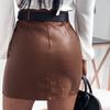 Spódnica damska Jednolity kolor Dekoracja nitów Wysoka talia Szybkoschnąca krótka spódniczka na imprezy