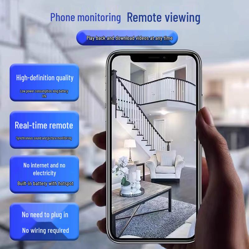 Wi-Fi-Free Indoor Smart Camera with Mobile Remote Control & Night Vision
