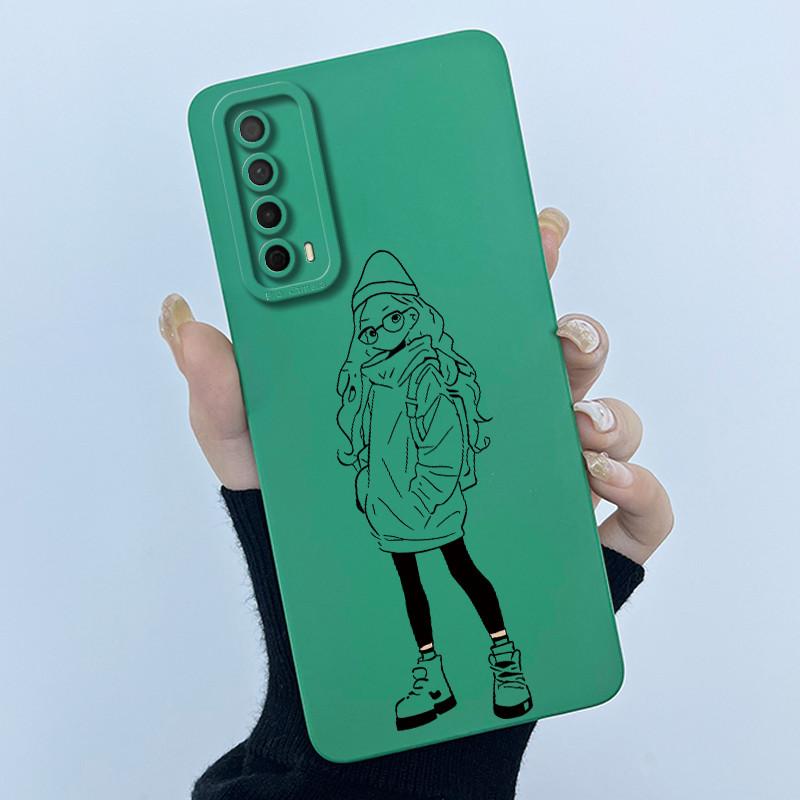 

For Huawei P Smart 2021 Case PPA-LX1 PPA-LX2 Cute Cartoon Cat Cover Soft Silicone Phone Fundas For Huawei Y7a P Smart 2021 Para Huawei Y7a