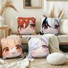 Game Genshin Impact Face Q-version Cushion Cover Pillow Cover Decoration Room Home Sofa Living Office Car Nordic Simplicity