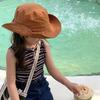 Summer Quick Dry Kids Bucket Hat Solid Color Boys Girls Fisherman Hats For Children Drawstring Outdoor Beach Panama Sun Cap