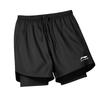 Rychleschnoucí Prodyšné Faux Dvoudílné Dvouvrstvé Sportovní Šortky proti Rozpakům Unisex šortky XMX607-1