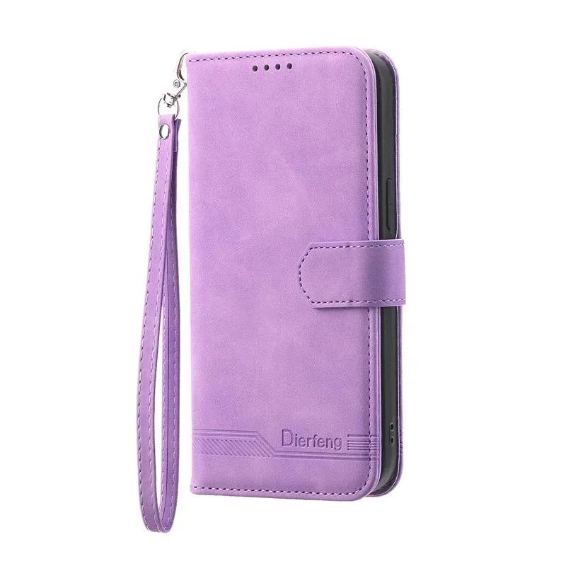 For Xiaomi 14T Pro Case Leather Wallet Funda for Xiomi 14T Pro Cover for Xiaomi14T 14 T 14TPro Magnetic Flip Phone Case Coque Xiaomi 14T светло-фиолетовый