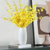 White Ceramic Flower Vase, Large, 25cm, Scandinavian Style, Ceramic, Stylish, Perfect for Ikebana, Home Decor, Gift