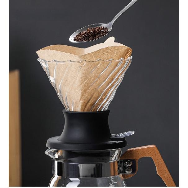 V60 Coffee Set Glass Coffee Pot Coffee Filter Cup Coffee Filter Paper Thickened Glass Filter Coffee Pot