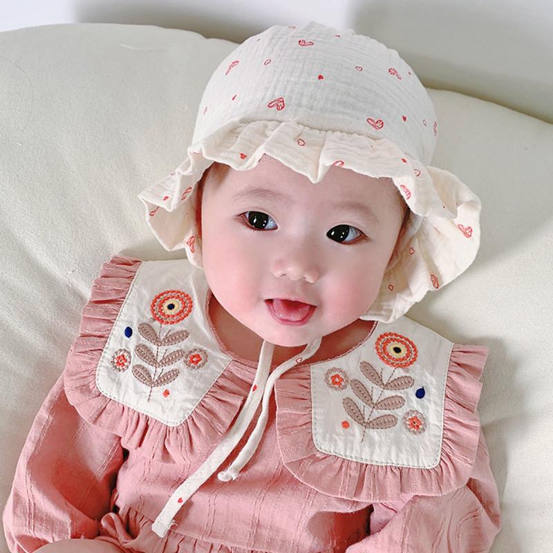 Adorable Infant Girl Cotton Sun Bonnet Spring Autumn Baby Hat