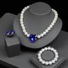 Minimalist Heart-Shaped Jewelry Set: Earrings, Bracelet, Necklace for Weddings