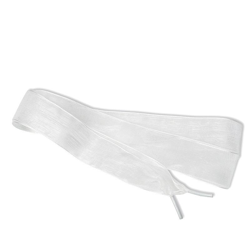 2.5CM Width Tulle Webbing Snow Shoelace Flat Silk Shoe laces Fit Sneakers Ballet Lace Chiffon Yarn Shoelaces Shoes Accessories