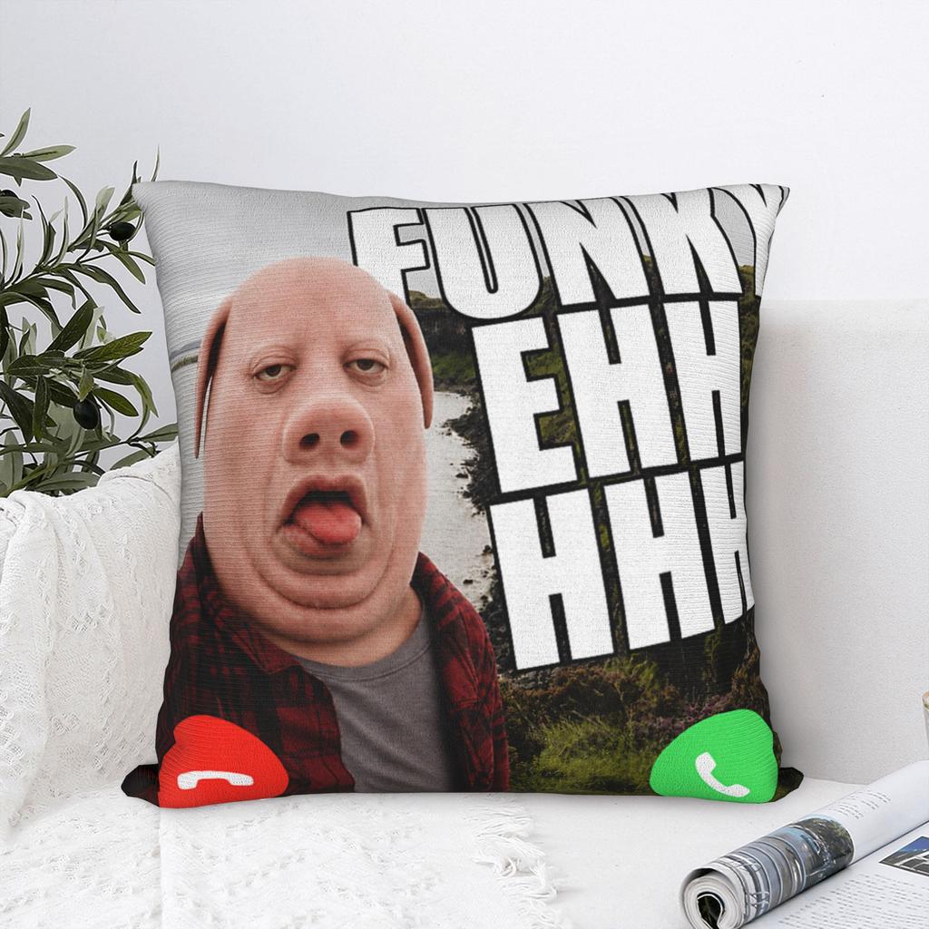 Funny John Pork Funky Ehh Calling Brainrot Meme Pillow Case Fashion Pillow Cover Square Pillowcases For Sofa Home Decoration