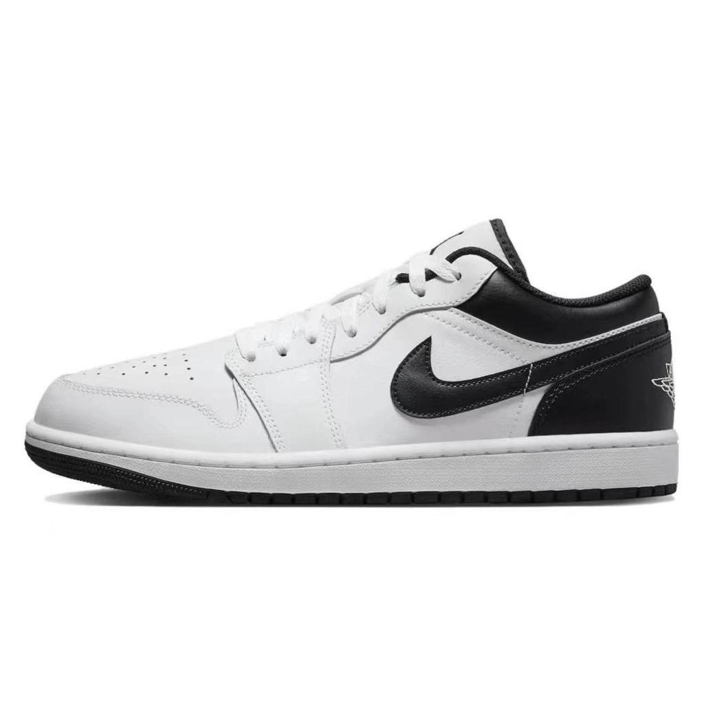 Jordan Air Jordan 1 Slip Resistant Coverage Low top Vintage Basketball Shoes Men's Black Brown 553558-132(Team-)