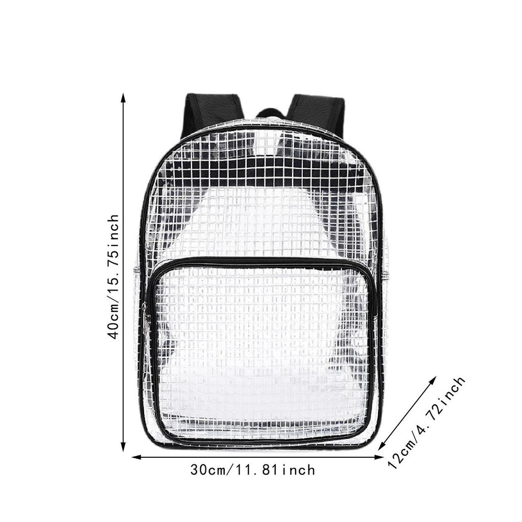 Cleanroom Tool Bag Tool Pouch Organization PVC Workbag Clear Backpack Engineer Bag for Security Sports Work Travel Plumber
