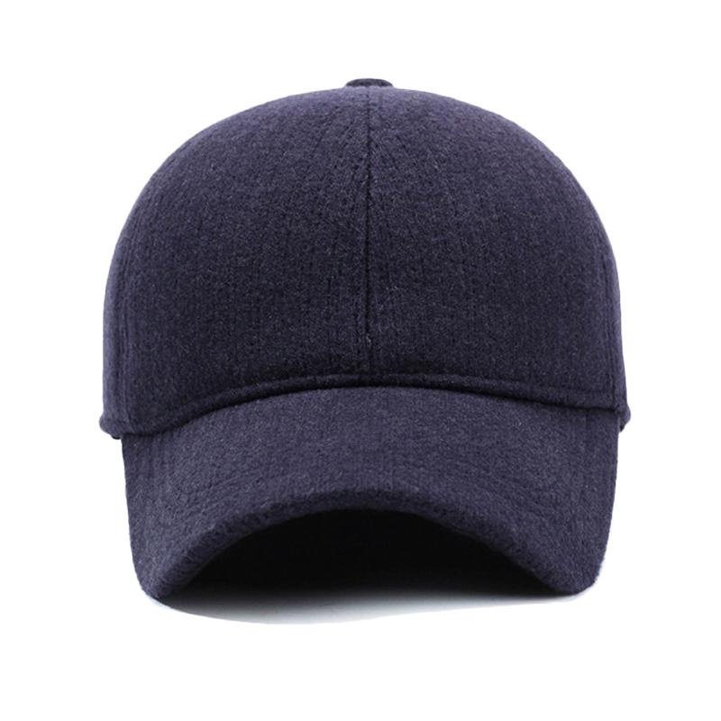 Winter Middle-Aged and Elderly Men's Cold-Proof Baseball Cap Velvet Thick Cap Ear Protection Warm Cotton Cap