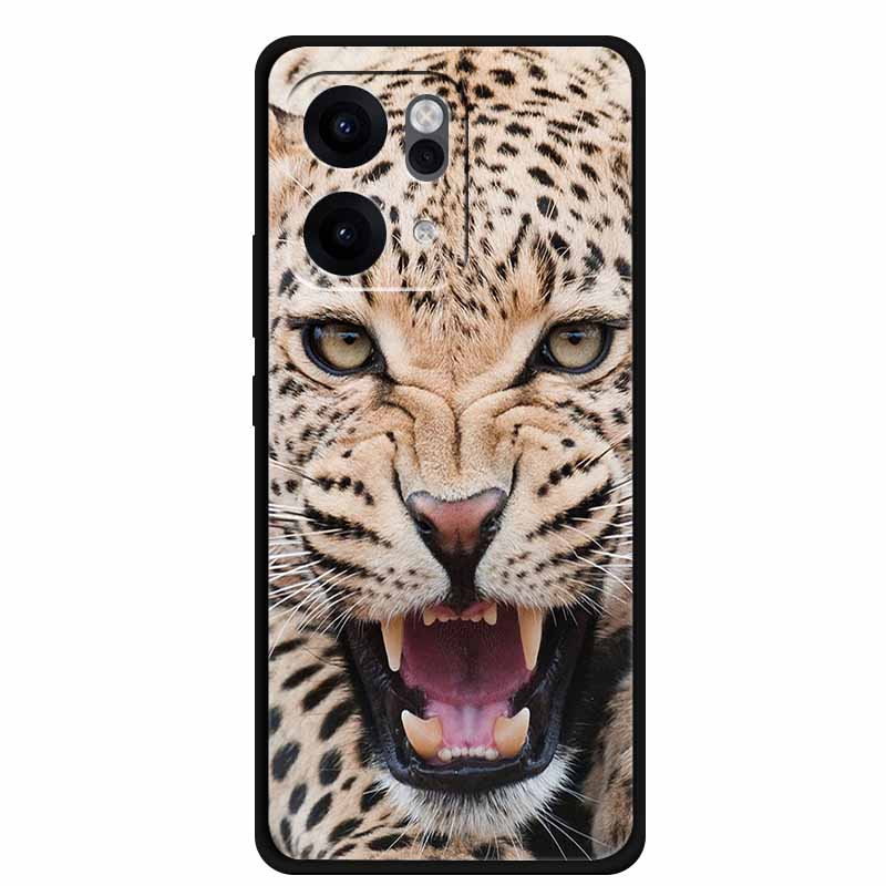 For Oppo Reno14 Pro 5G Case Animals Soft Silicone TPU Phone Cases Back Cover for Oppo Reno 14 Lion Shockproof Cool Wolf Capa