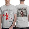 L-Linkin P-Park   Men T Shirt Band  Crazy Tee Shirt Short Sleeve Crewneck T-Shirt 100% Cotton Plus Size Clothes