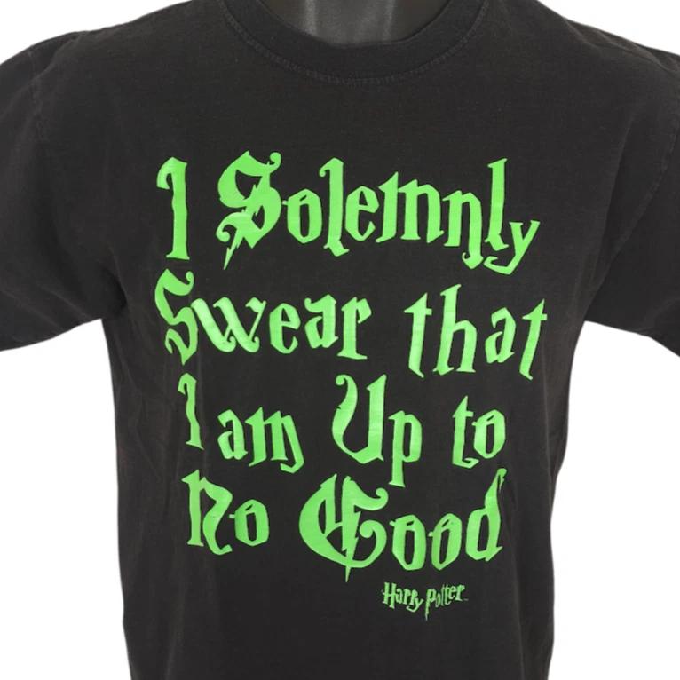 

Harry Potter 100% Cotton T-shirt Mens Tees Top Mens Size Small Black Solemnly Swear That Im Up To No Good 2XL