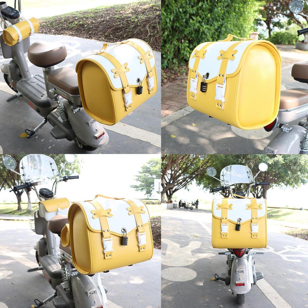 Large Capacity Rear Trunk Bag for Electric Vehicles & Bicycles: Metaverse Color, Helmet Fit, Tail Box Design