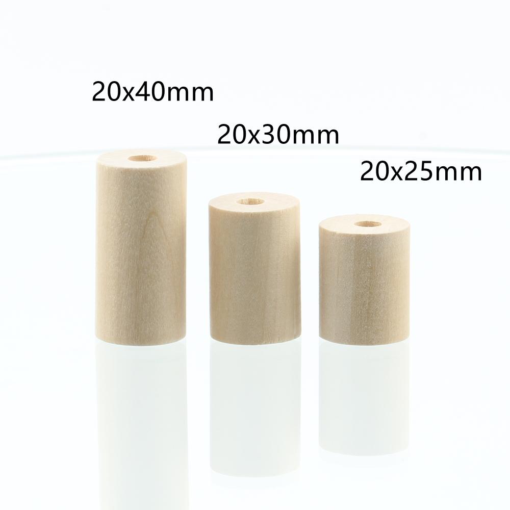 15 stk 25 mm 30 mm 40 mm Stor Sylinderform Naturtre Håndverk Store Hull Perler for DIY Håndverk Treskjæring Smykkefremstillings Tilbehør