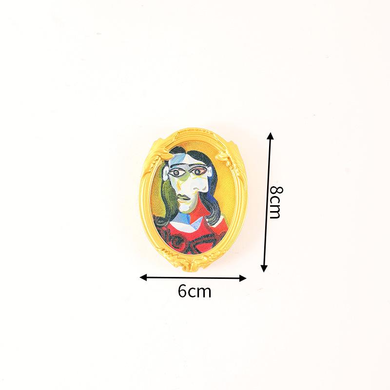 Ímã de Geladeira Arte Retrô Criativa - Porta-Retrato Pintura Famosa