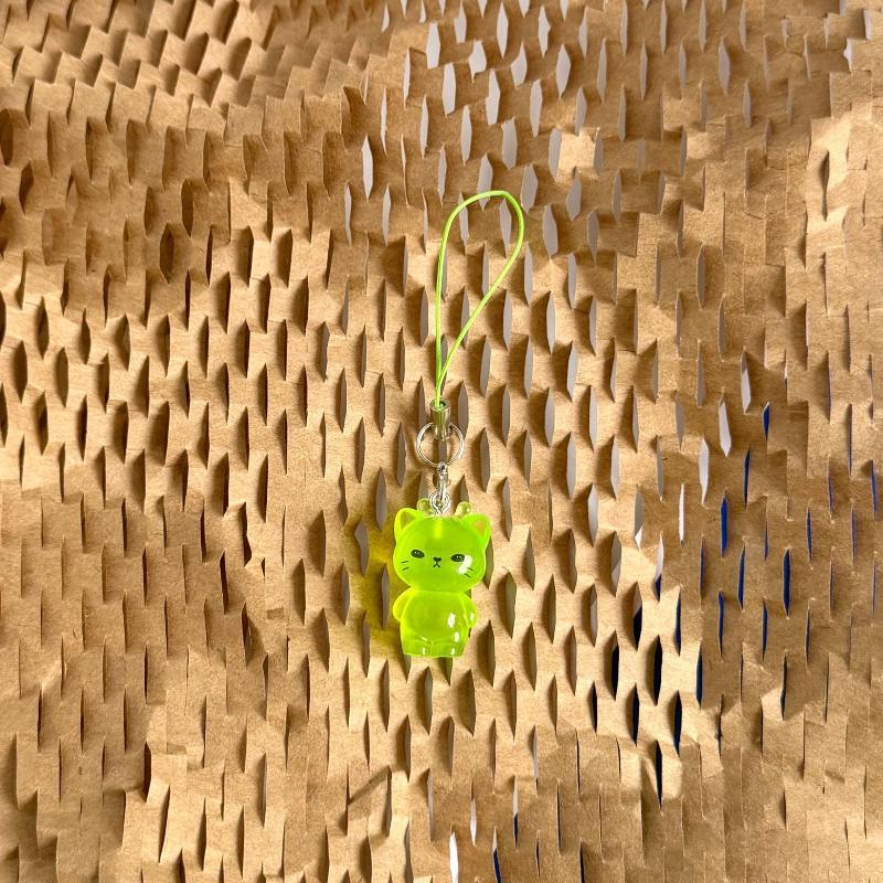 Portachiavi Creativo Luminoso Mini Gatto Alieno Brilla al Buio Per Cinturino del Telefono Ciondoli da Appendere allo Zaino Portachiavi Regali per Donne Uomini