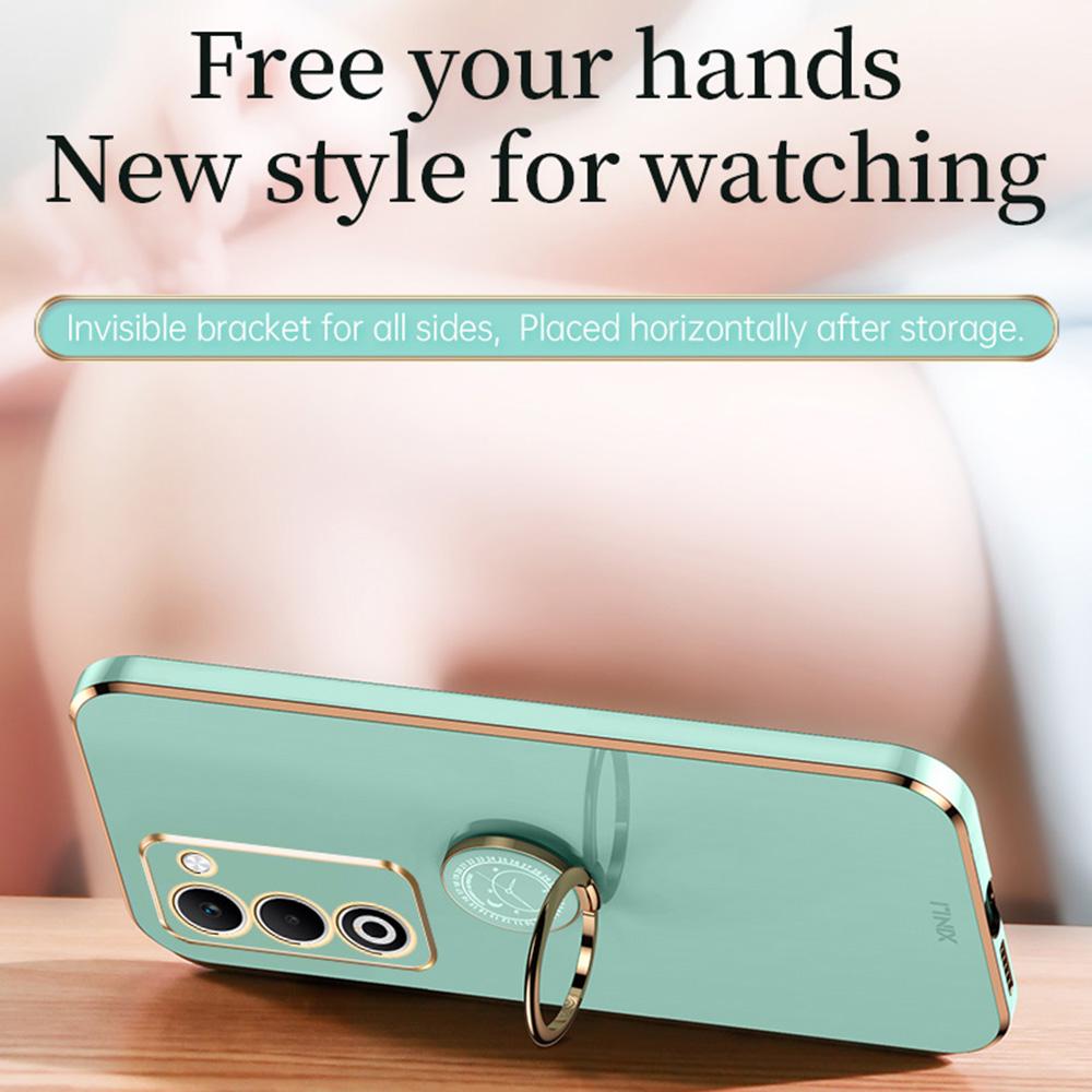XINLI For Oppo A5 5G/4G Case Ring Kickstand Electroplating TPU Phone Cover