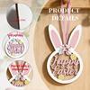 with Bows String Easter Tree Decor Flat Rabbit Hanging Ornaments  Home Party Decor