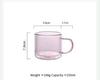250ml Colorful Glass Cup with Handle Heat Resistant Double Wall Milk Coffee Mugs Water Cups Clear Wine Glasse Home Drinkware New