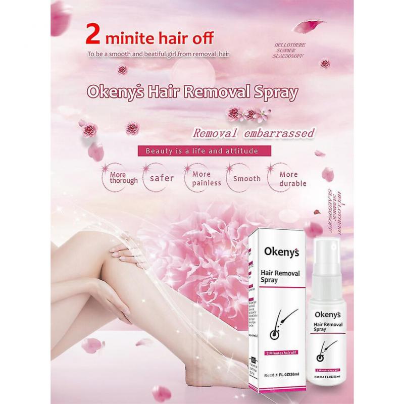 3 pcs New Permanent Hair Removal Spray Stop Hair Growth Painless Natural For Men Women
