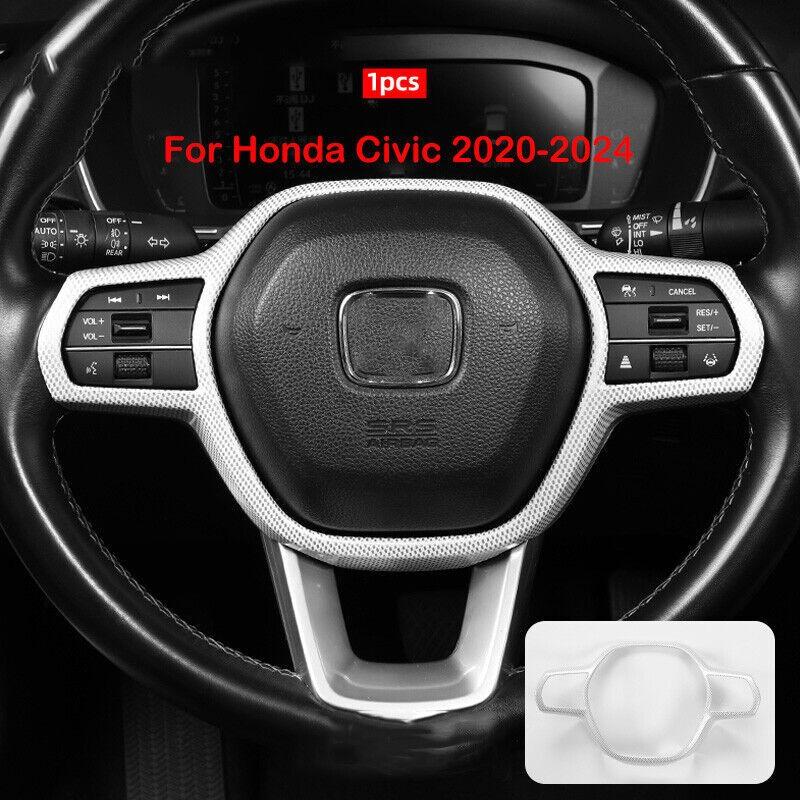 For Honda Civic 22-24 Acura Integra White Lines Steering Wheel Strip Cover Trim