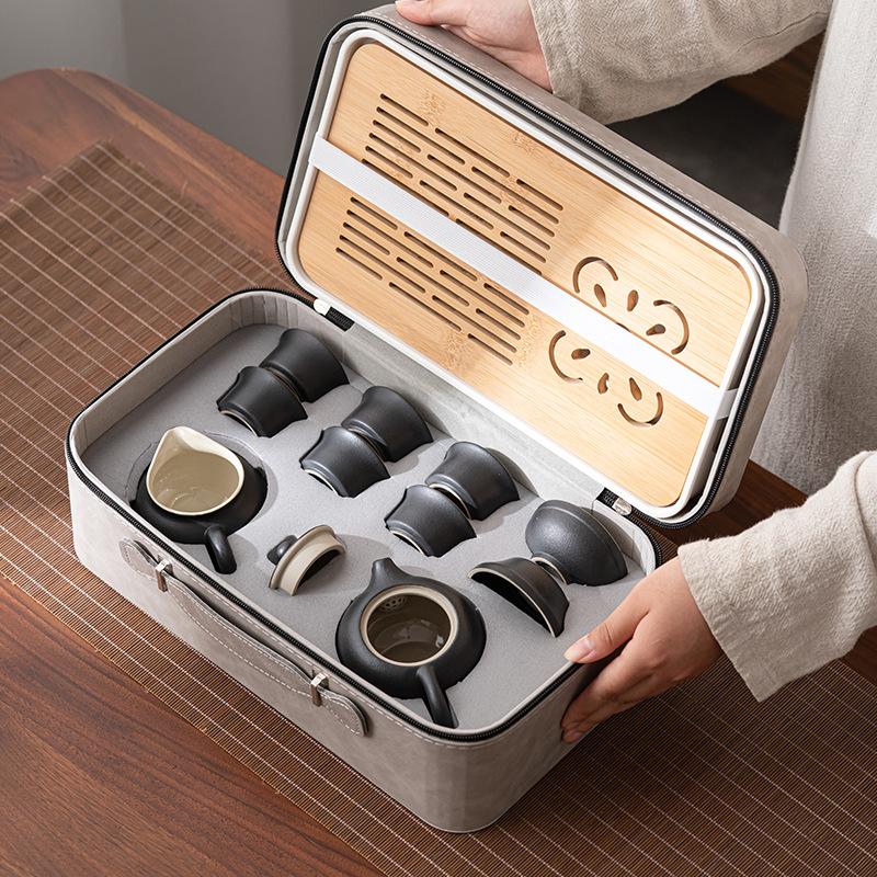 

Черная керамика подъемный луч горшок портативный китайский дорожный кунг-фу чайный набор на открытом воздухе дом бизнес компания подарок сувенир